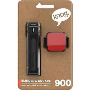 Knog Blinder Pro 900 + Blinder Square Rear - Light Set click to zoom image