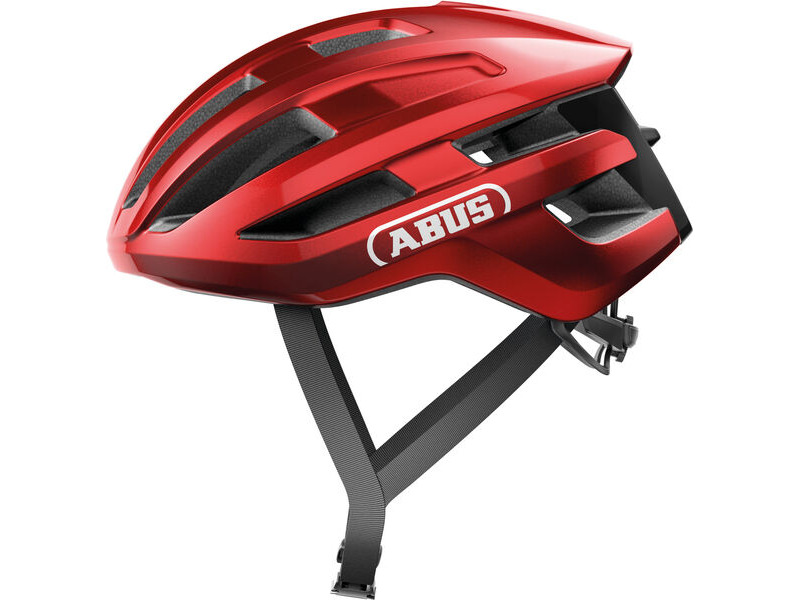 ABUS Powerdome Road Helmet in Blaze Red (Made in Italy) click to zoom image
