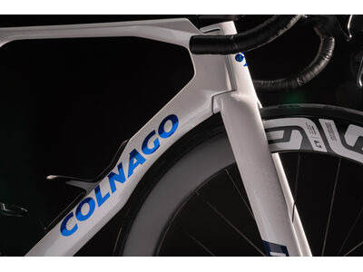 Colnago Y1RS Disc Carbon Aero Frameset White & Blue Decal click to zoom image