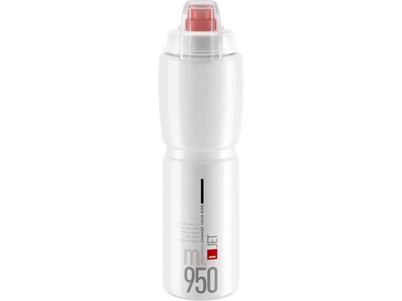 Elite Jet Biodegradable MTB, clear with red logo 950 ml click to zoom image