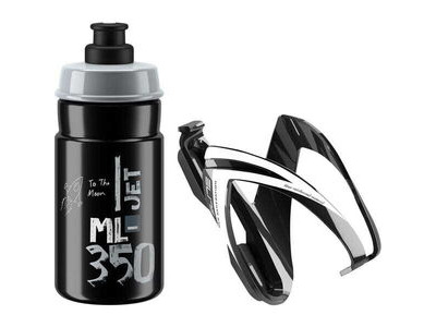 Elite Ceo Jet youth bottle kit includes cage and 66 mm, 350 ml bottle black