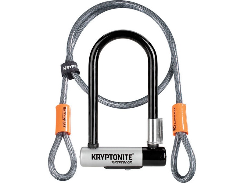 Kryptonite Kryptolok Mini-7 w/ Flex Cable & Flexframe Bracket click to zoom image