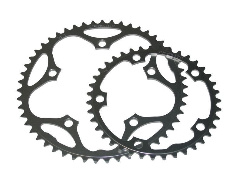 Stronglight 130PCD Type S 5083 Series Shimano 5-Arm Road Chainrings in Black 42T click to zoom image