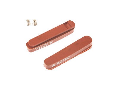 Aztec Road insert brake blocks, carbon compound Red