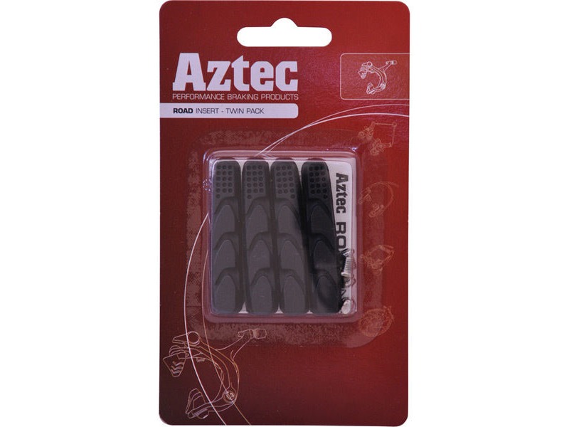 Aztec Road insert brake blocks - pack of 2 pairs Charcoal click to zoom image