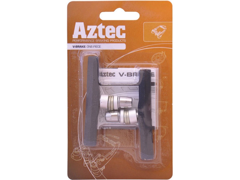 Aztec V-type one-piece brake blocks Charcoal click to zoom image