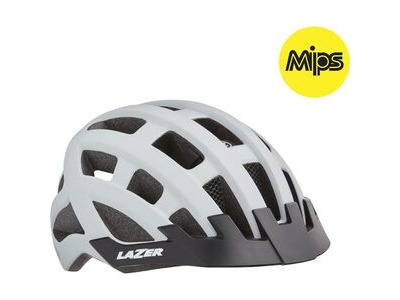 lazer Compact DLX MIPS Helmet, White, Uni-Adult