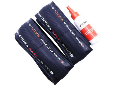 Vittoria Rubino V 700x28c Folding Full Black Twin Pack with 2 x Innertubes click to zoom image