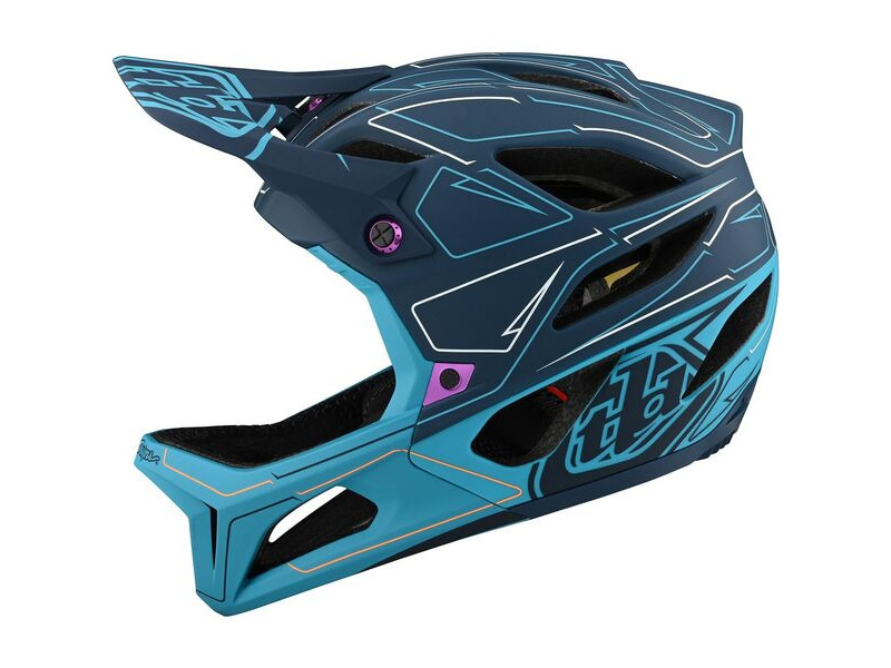 Troy Lee Designs Stage MIPS Helmet - Born From Paint Limited Edition Pinstripe - Marine click to zoom image