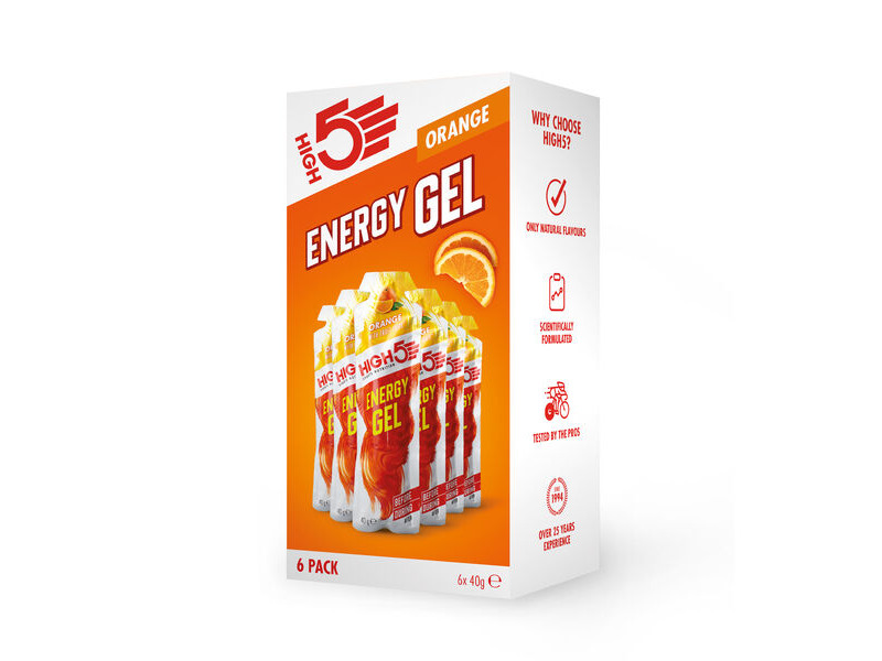 High5 High5 Energy Gel x6 40g Orange click to zoom image